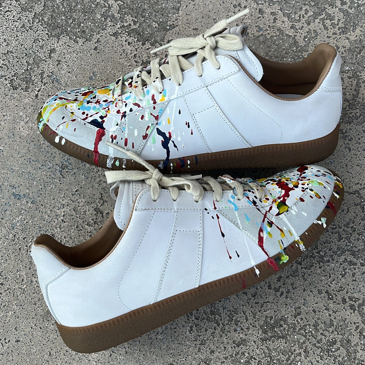 Maison Margiela GAT Paint Splatter White - EU40 / US7 / UK6