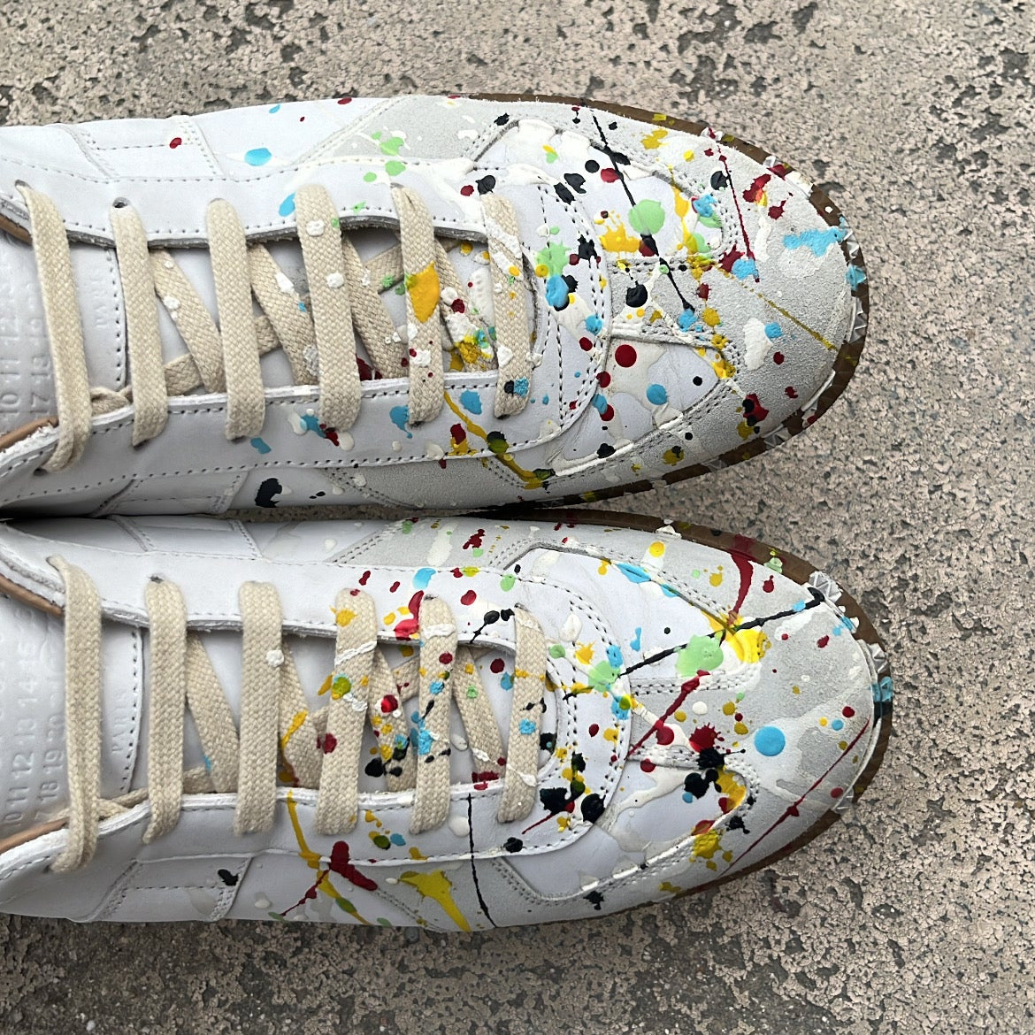 Maison Margiela GAT Paint Splatter White - EU42.5 / US9 / UK8