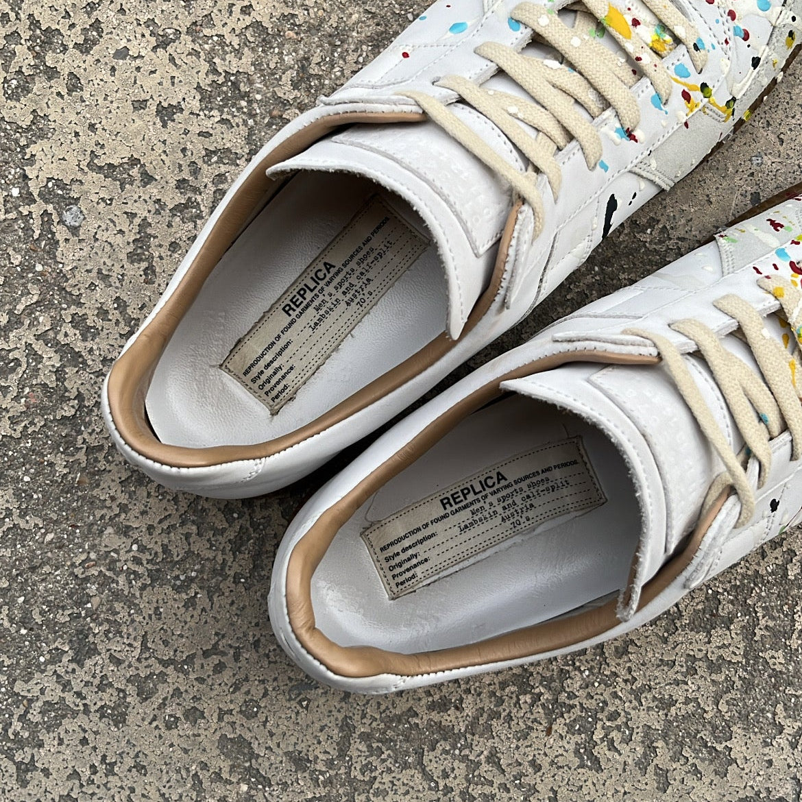 Maison Margiela GAT Paint Splatter White - EU42.5 / US9 / UK8