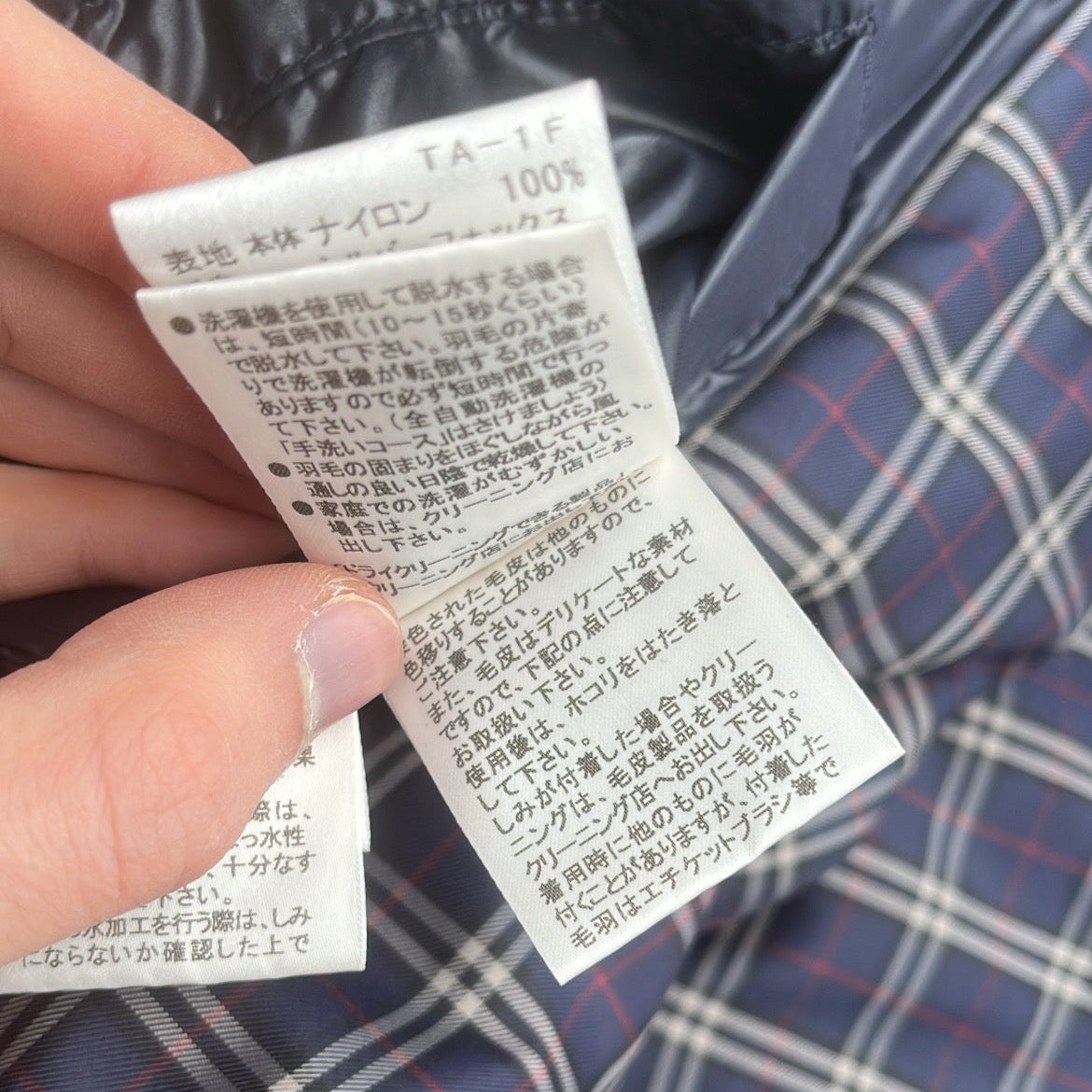 Burberry Black Label Glossy Navy Blue Jacket - M - Real Silver Fox Fur