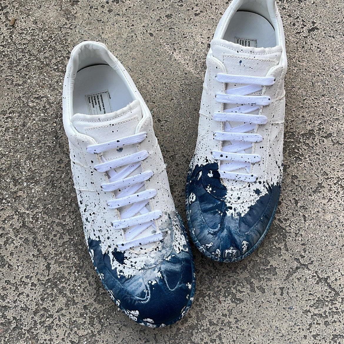 Maison Margiela GAT Paint Splatter Oil Blue - EU41 / US8 / UK7