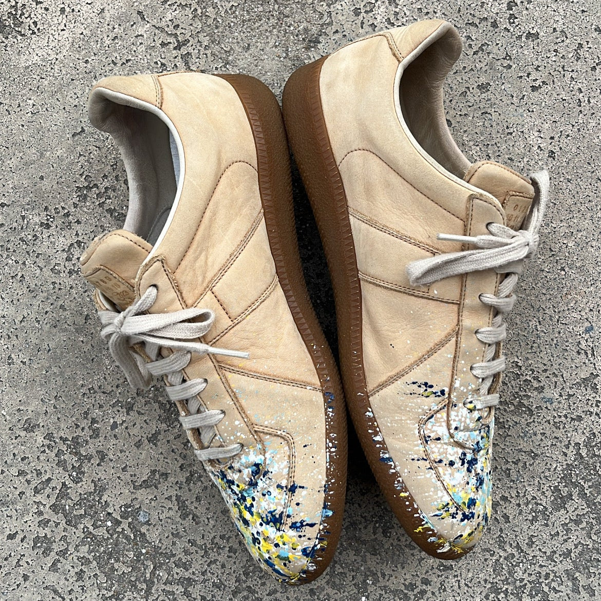 Maison Margiela GAT Paint Splatter Beige - EU43 / US9.5 / UK8.5