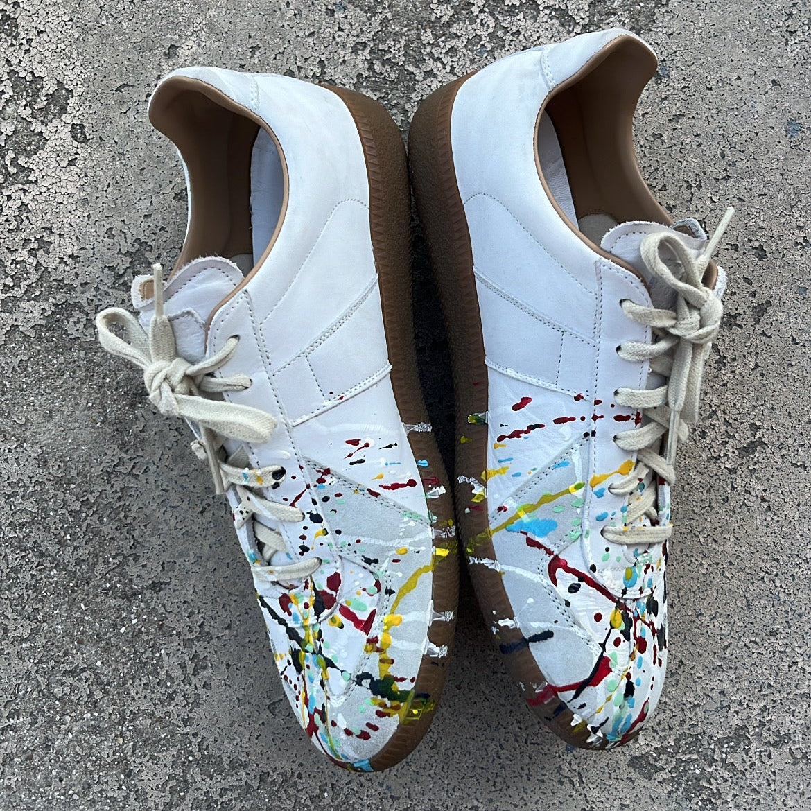 Maison Margiela GAT Paint Splatter White - EU42 / US8.5 / UK7.5