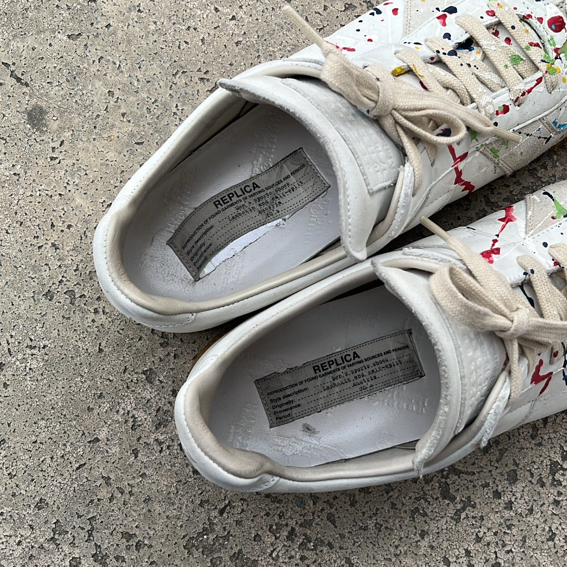 Maison Margiela GAT Paint Splatter White - EU43.5 / US9.5 / UK8.5