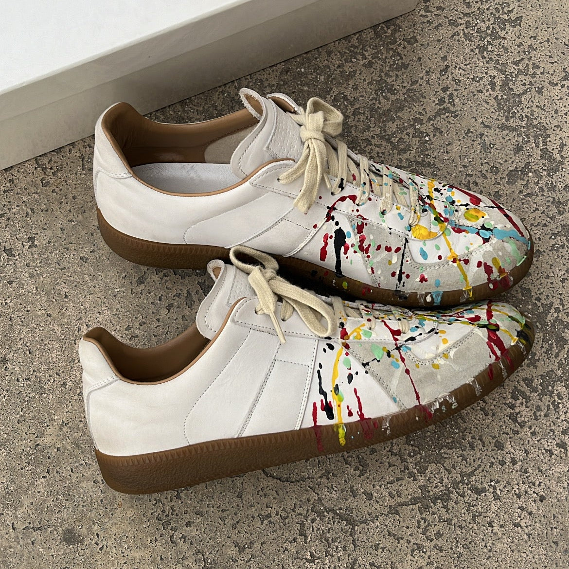 Maison Margiela GAT Paint Splatter White - EU43 / US9.5 / UK8.5