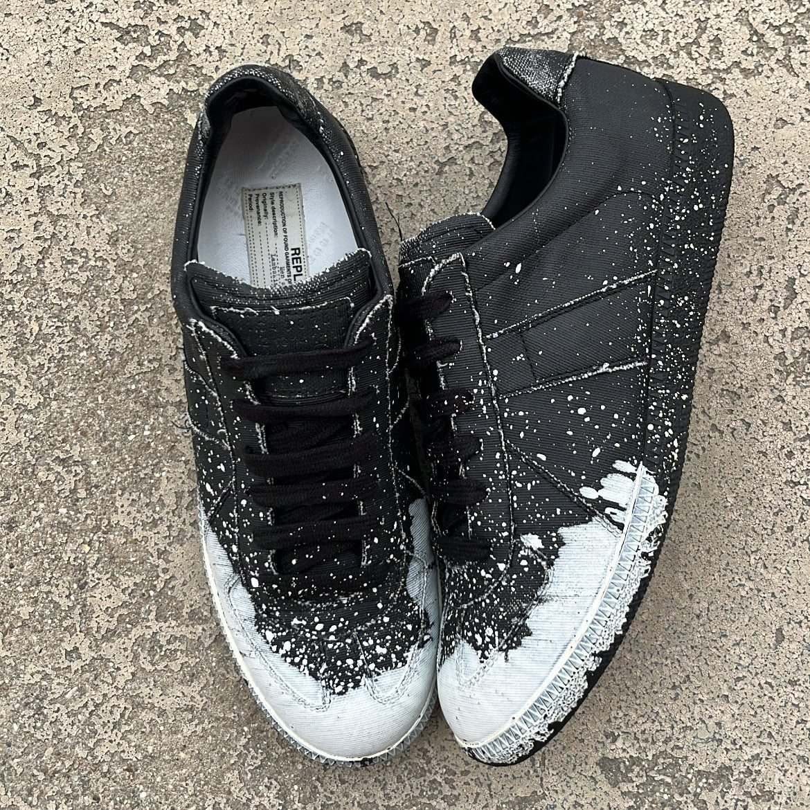 Maison Margiela GAT Paint Splatter Black - EU40 / US7 / UK6