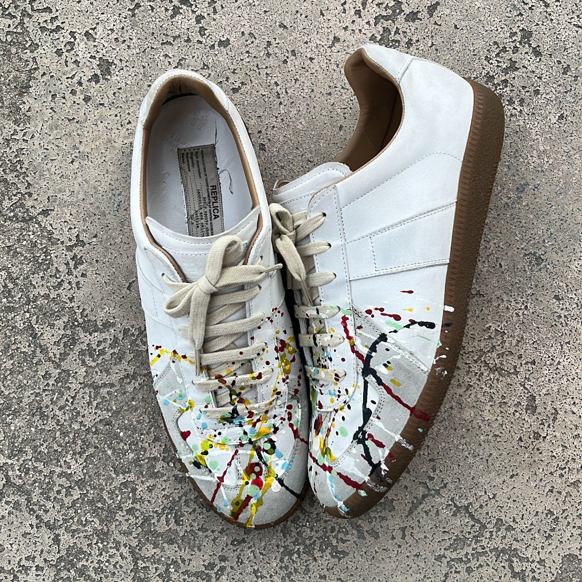 Maison Margiela GAT Paint Splatter White - EU42.5 / US9 / UK8