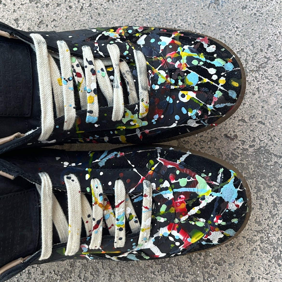 Maison Margiela GAT Paint Splatter Black - EU43 / US9.5 / UK8.5