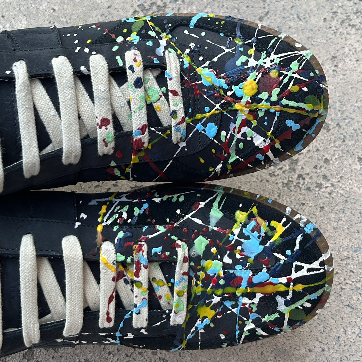 Maison Margiela GAT Paint Splatter Black - EU40.5 / US7.5 / UK6.5