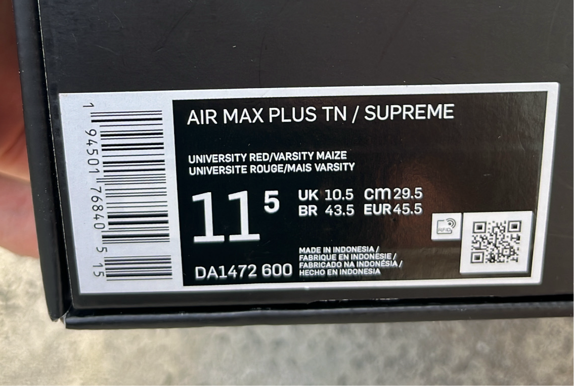 TN Supreme Red - EU45.5 / US11.5 / UK10.5