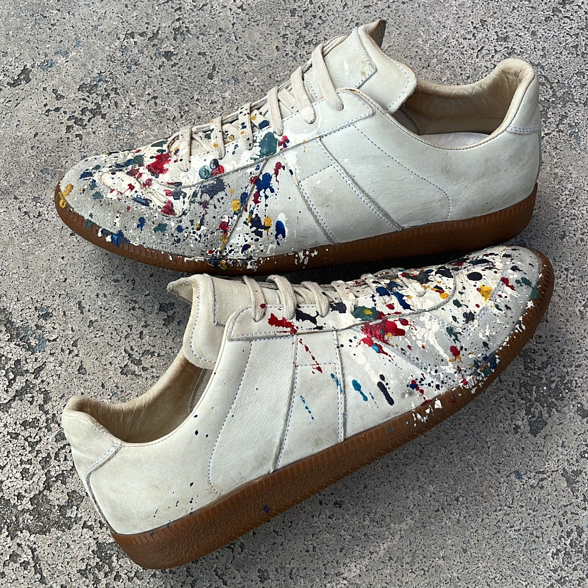 Maison Margiela GAT Paint Splatter White - EU43 / US9.5 / UK8.5