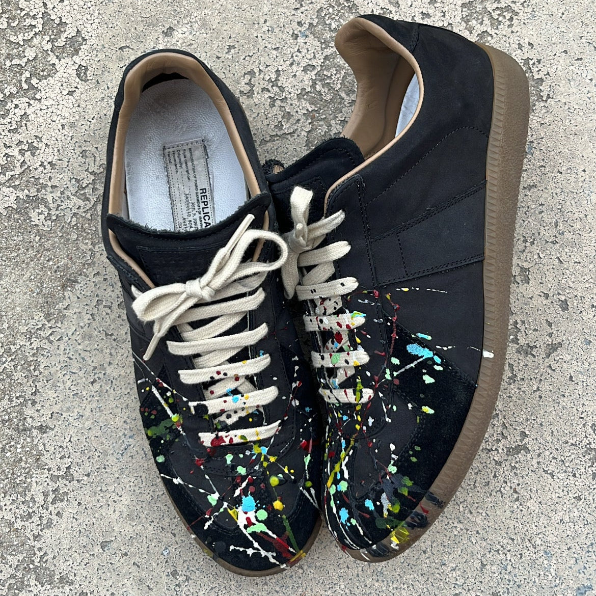 Maison Margiela GAT Paint Splatter Black - EU42.5 / US9 / UK8