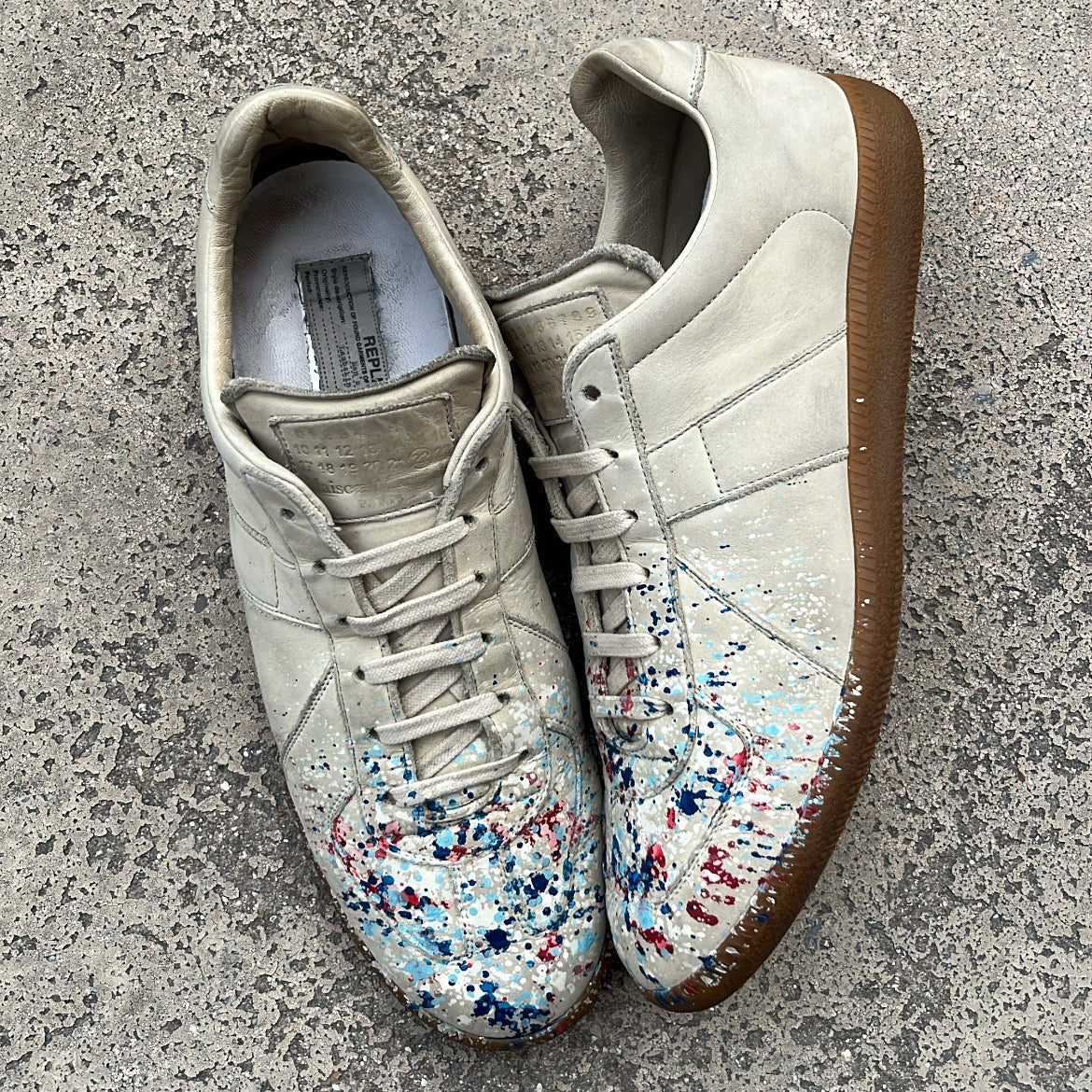 Maison Margiela GAT Paint Splatter Grey - EU43 / US9.5 / UK8.5