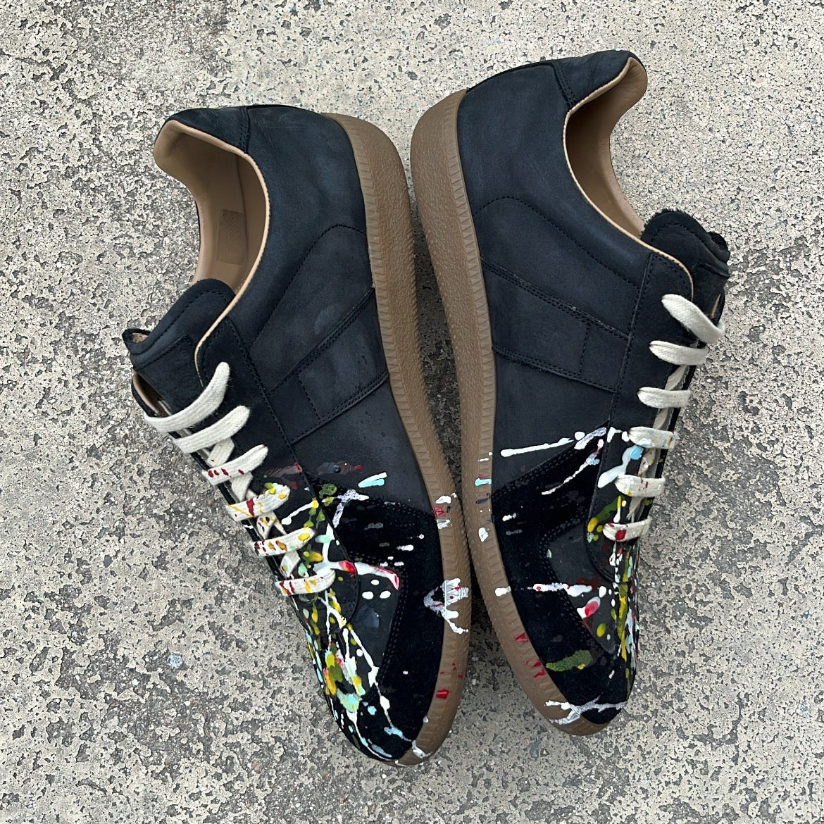 Maison Margiela GAT Paint Splatter Black - EU43.5 / US9.5 / UK8.5
