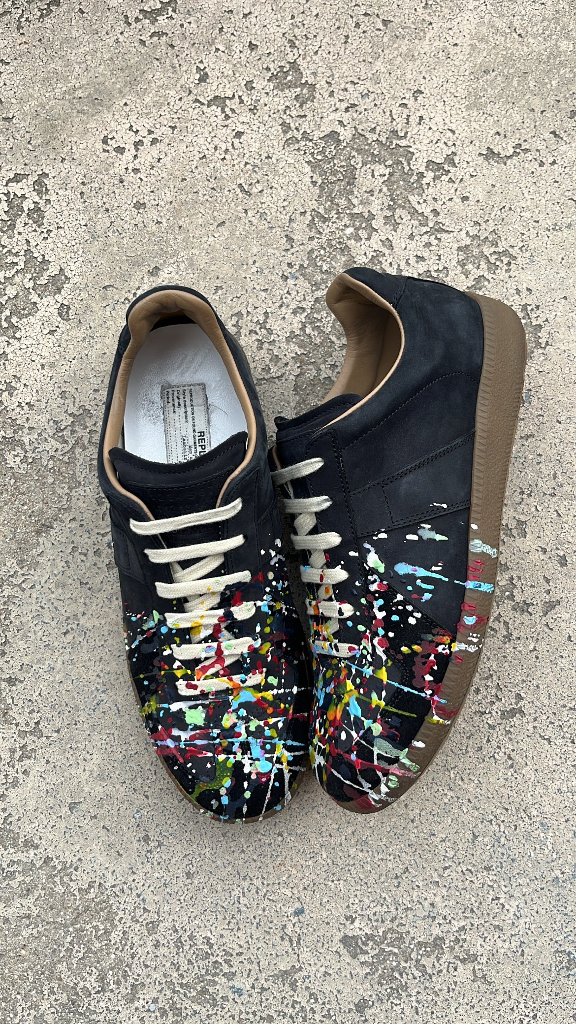 Maison Margiela GAT Paint Splatter Black - EU40 / US7 / UK6