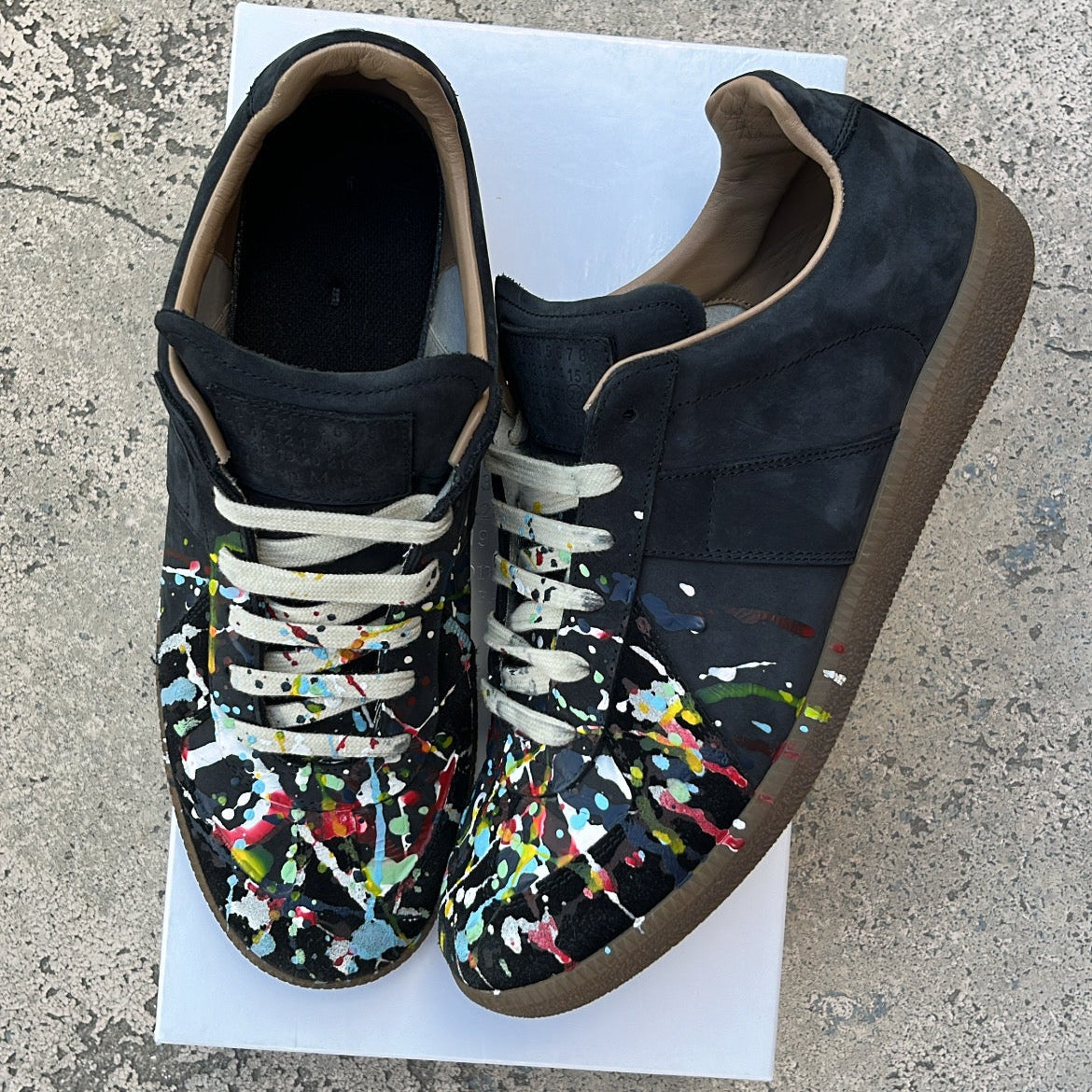 Maison Margiela GAT Paint Splatter Black - EU43 / US9.5 / UK8.5