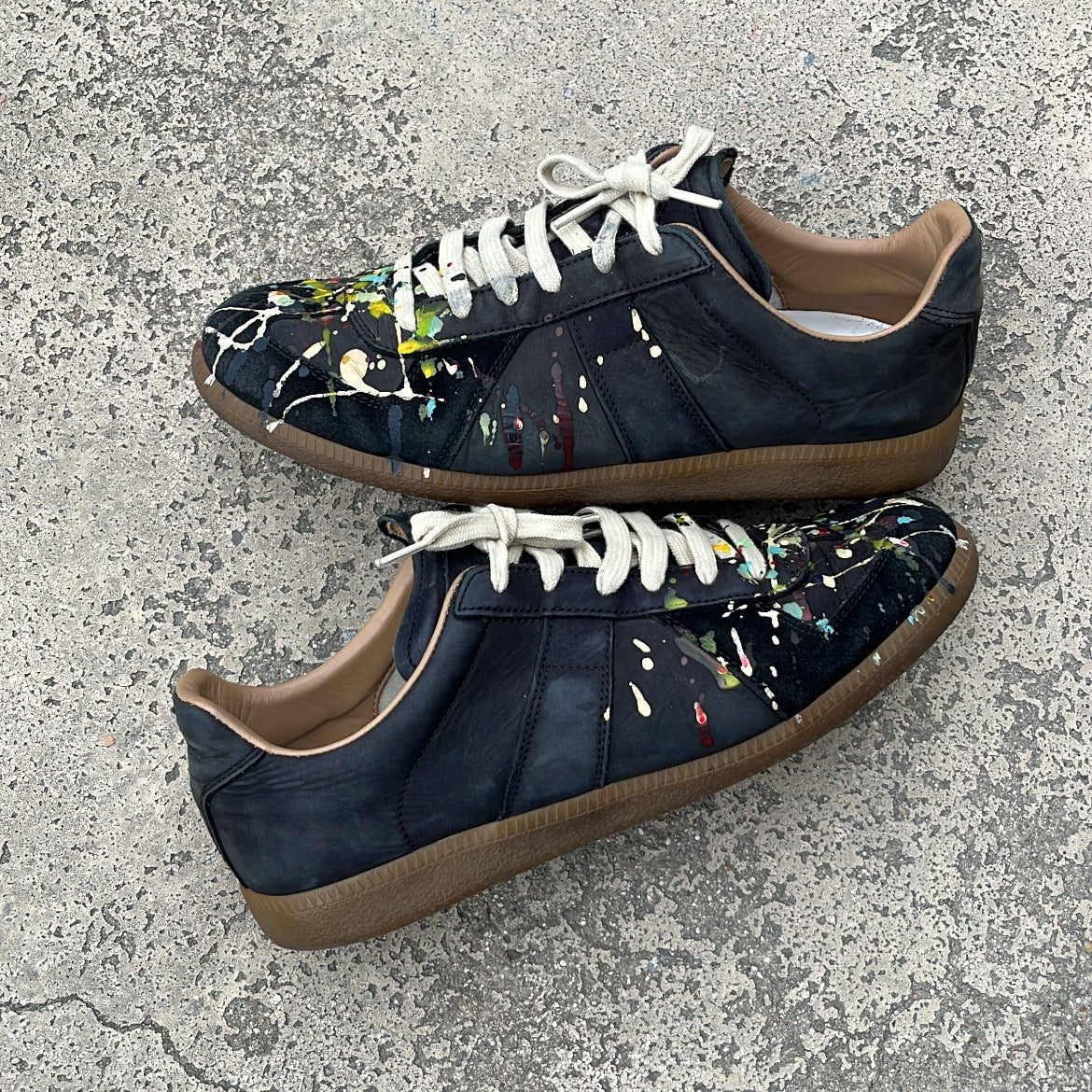 Maison Margiela GAT Paint Splatter Black - EU42 / US8.5 / UK7.5