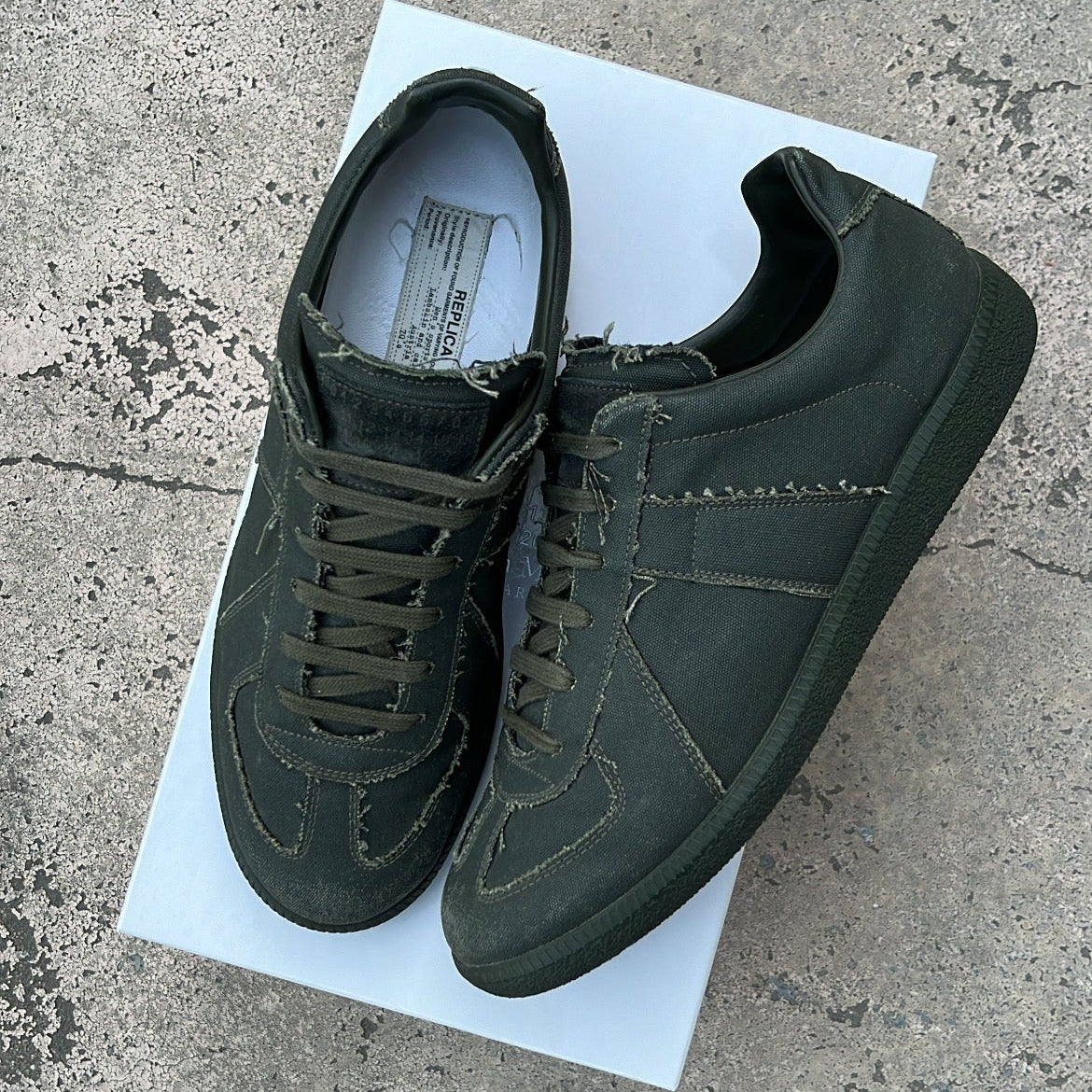 Maison Margiela GAT Distressed Canvas Green - EU42 / US8.5 / UK7.5