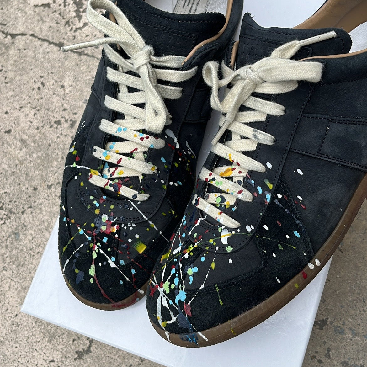 Maison Margiela GAT Paint Splatter Black - EU41.5 / US8 / UK7
