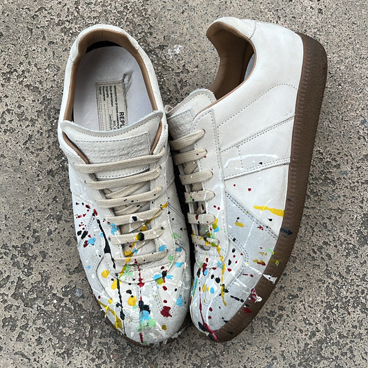Maison Margiela GAT Paint Splatter White - EU39 / US6 / UK5