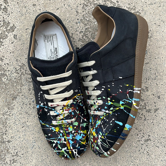 Maison Margiela GAT Paint Splatter Black - EU40.5 / US7.5 / UK6.5