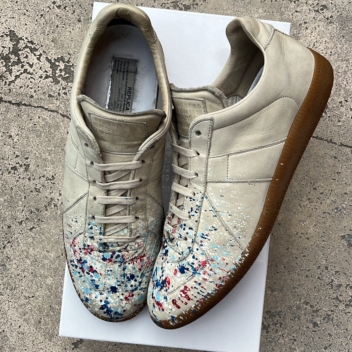 Maison Margiela GAT Paint Splatter Grey - EU43 / US9.5 / UK8.5