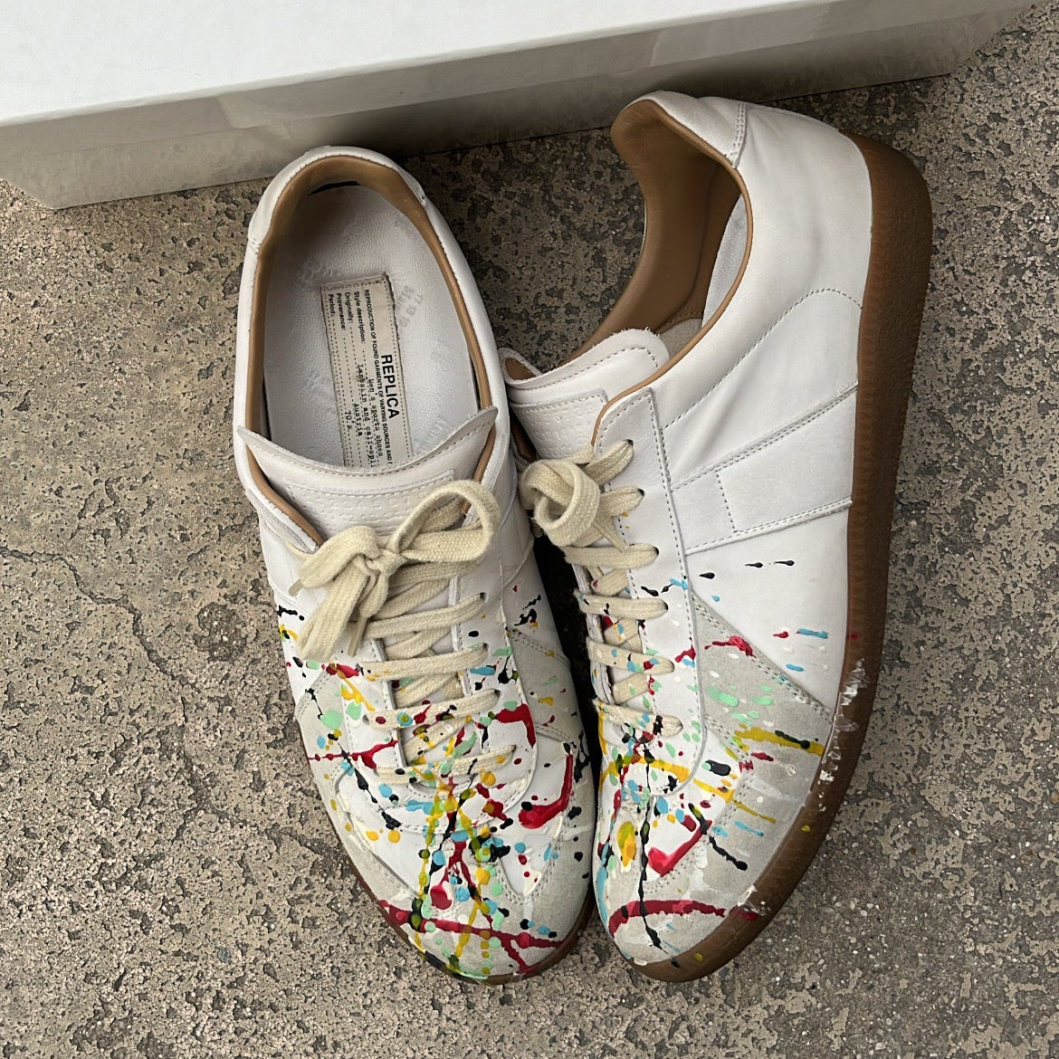 Maison Margiela GAT Paint Splatter White - EU43 / US9.5 / UK8.5
