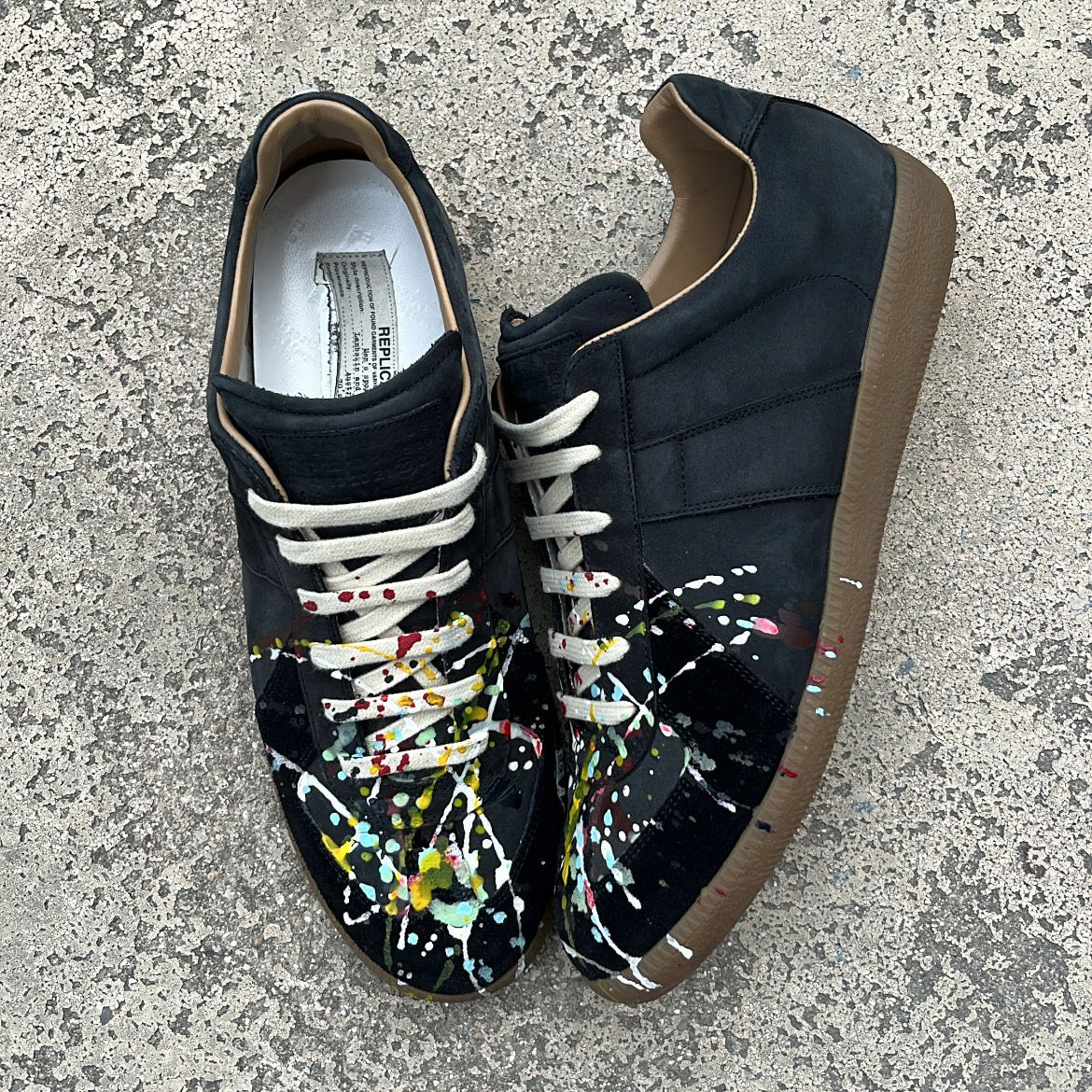 Maison Margiela GAT Paint Splatter Black - EU43.5 / US9.5 / UK8.5