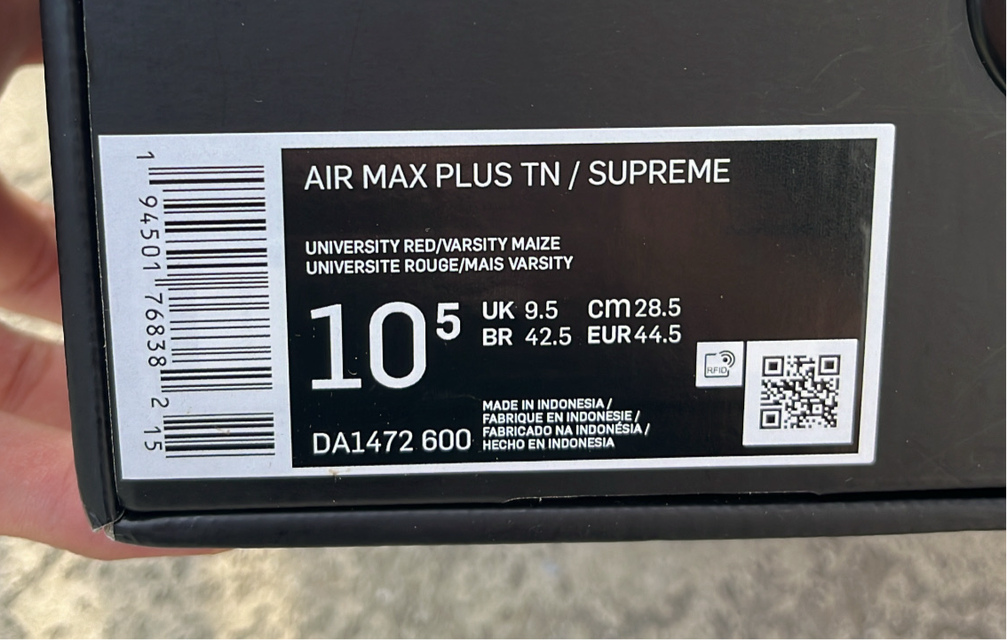 Tn Supreme Red (EU44.5 / US10.5 / UK9.5)