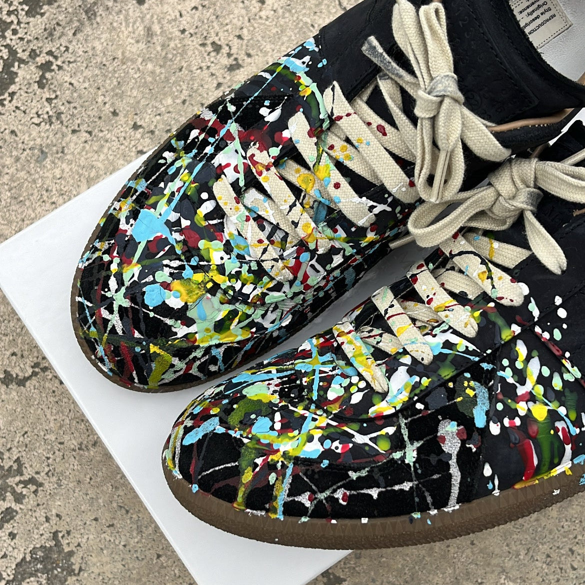 Maison Margiela GAT Paint Splatter Black - EU44 / US10 / UK9