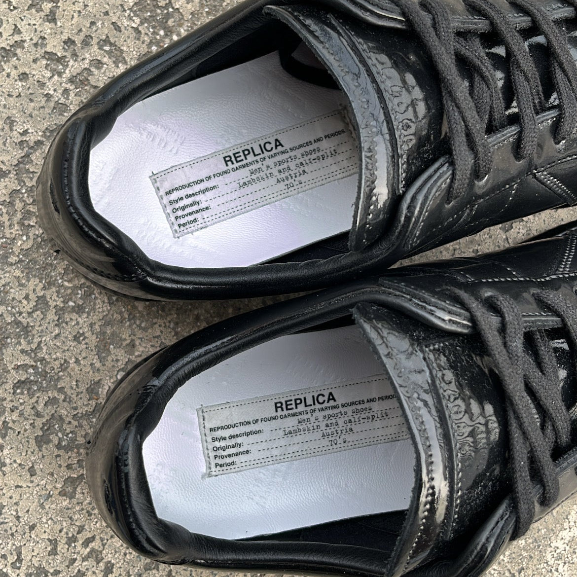 Maison Margiela GAT Black Patent - EU41 / US8 / UK7