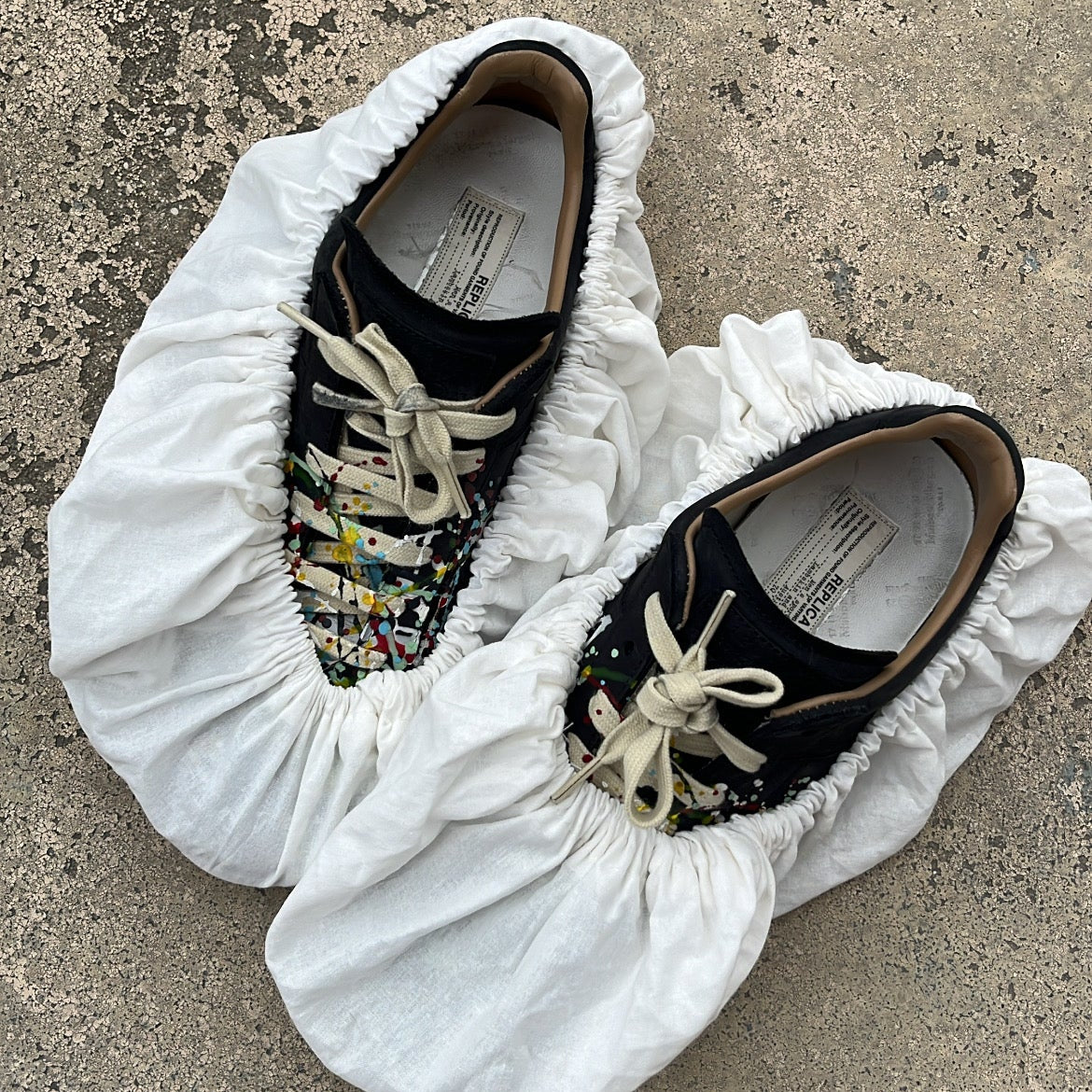 Maison Margiela GAT Paint Splatter Black - EU44 / US10 / UK9