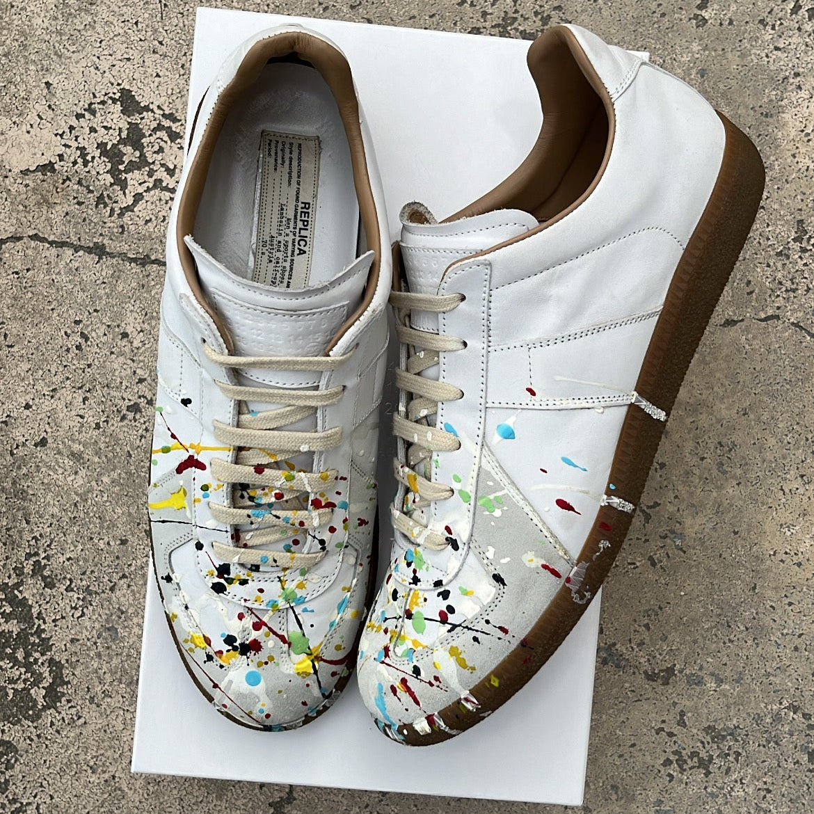 Maison Margiela GAT Paint Splatter White - EU42.5 / US9 / UK8