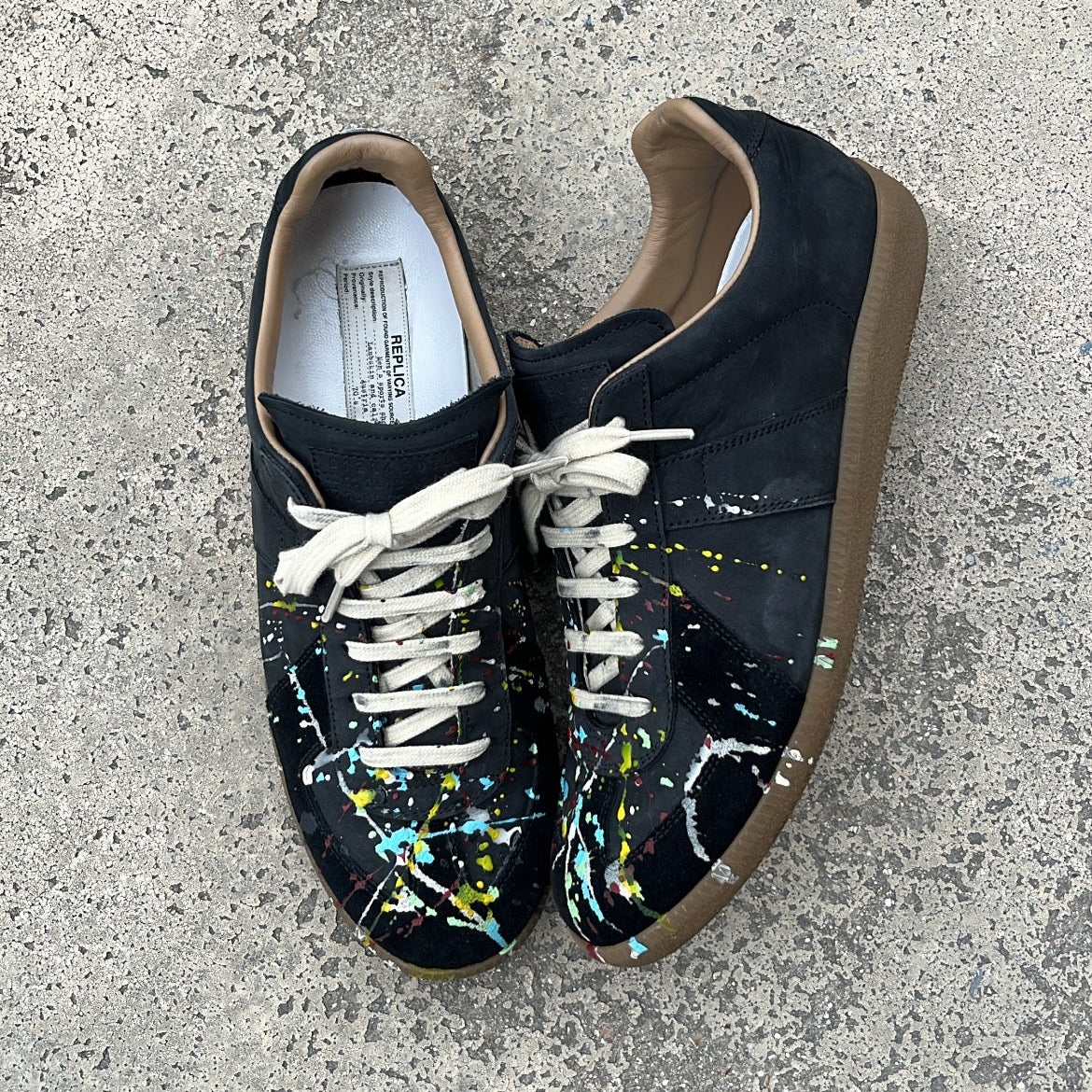 Maison Margiela GAT Paint Splatter Black - EU42.5 / US7 / UK6