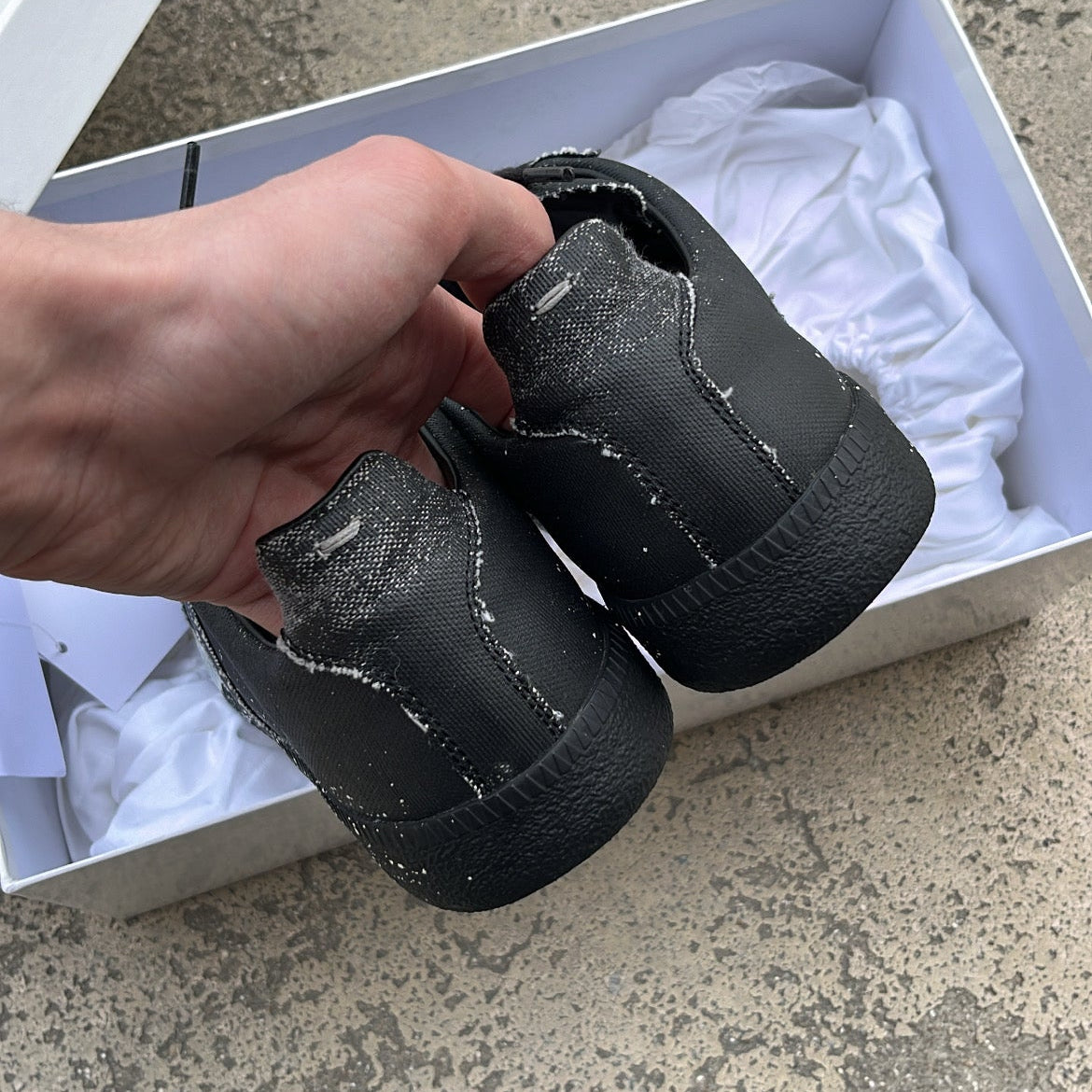 Maison Margiela GAT Paint Splatter Black - EU40 / US7 / UK6