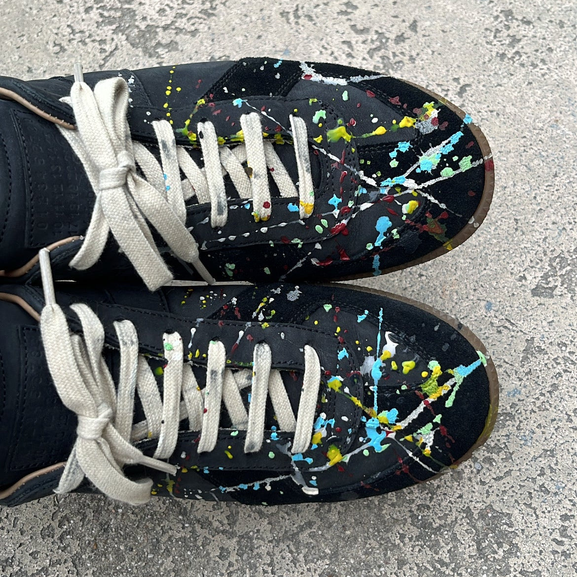 Maison Margiela GAT Paint Splatter Black - EU42.5 / US7 / UK6