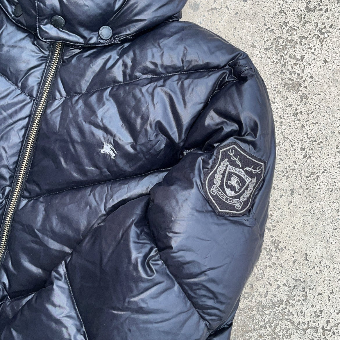 Burberry Black Label Glossy Black Jacket - M - 10th Years Anniversary