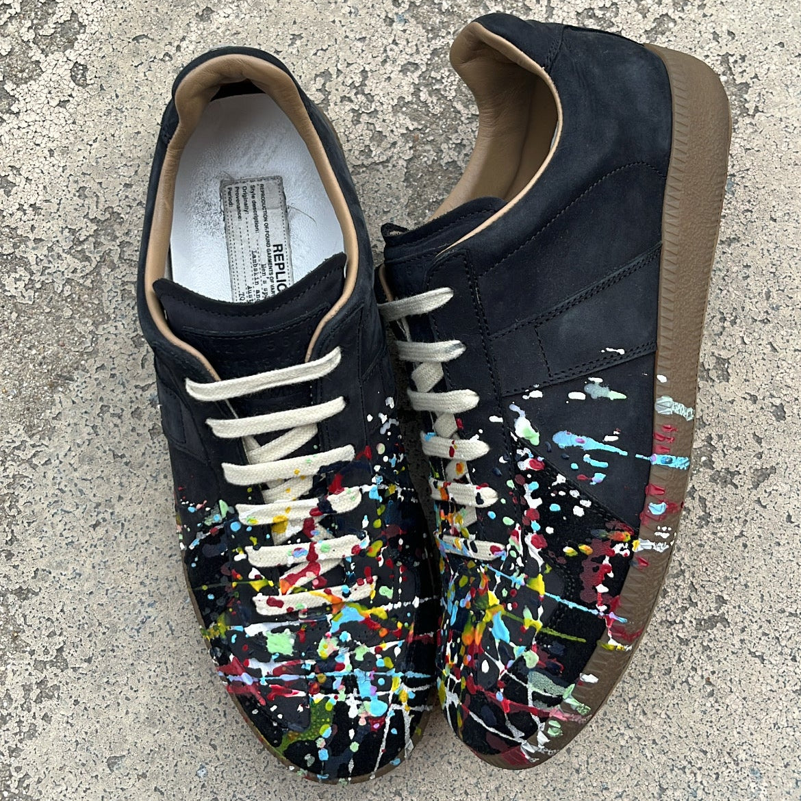Maison Margiela GAT Paint Splatter Black - EU40 / US7 / UK6