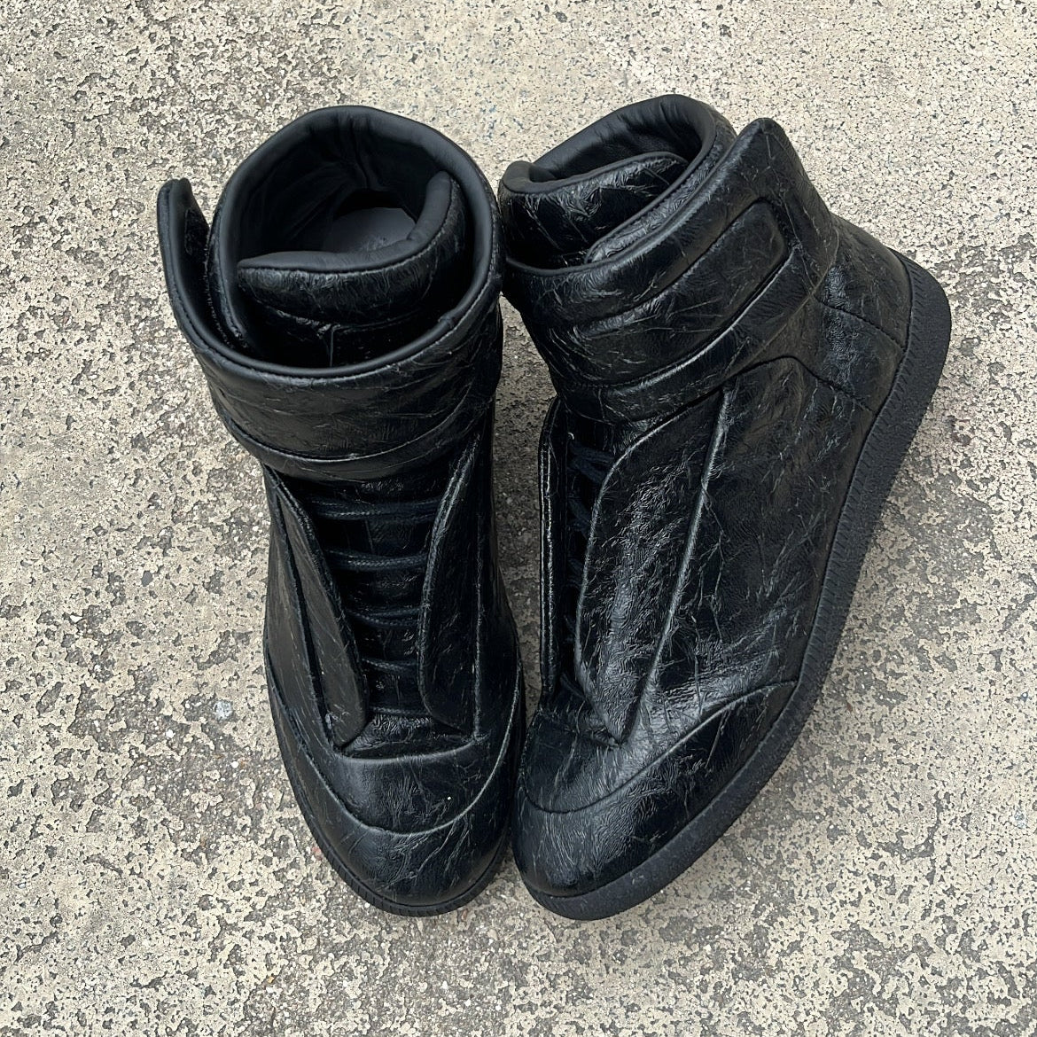 Maison Margiela Blistered Black Leather - EU40 / US7 / UK6